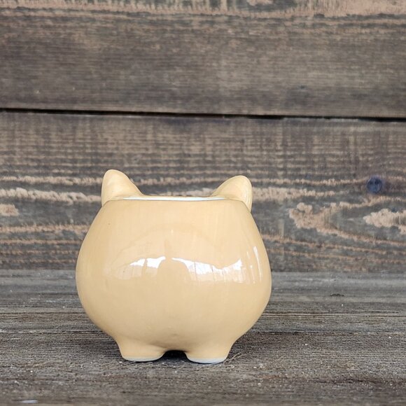 Mini Fox Ceramic Planter 2.25" | Small Succulent Pot | Desk Decor - Picture 2 of 5